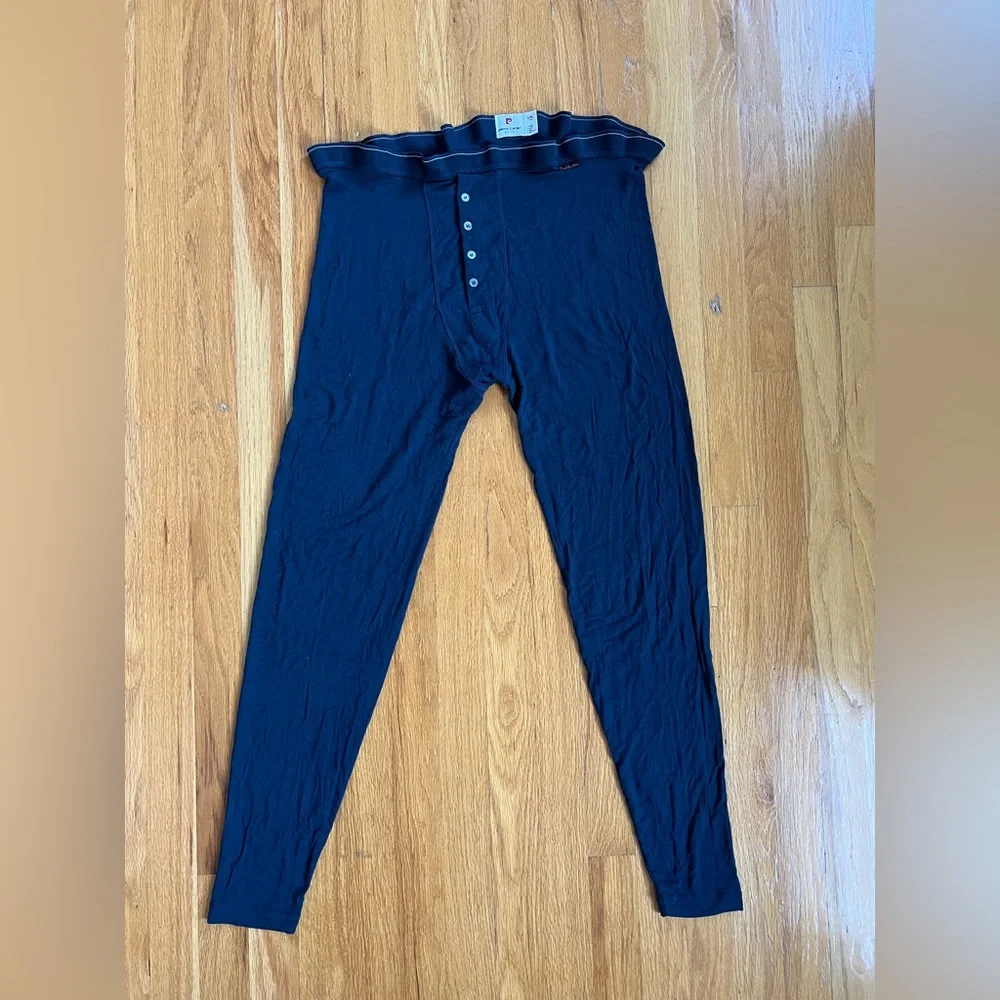 Pierre Cardin thermal long johns leggings Modal lycra navy Stretchy men's W36